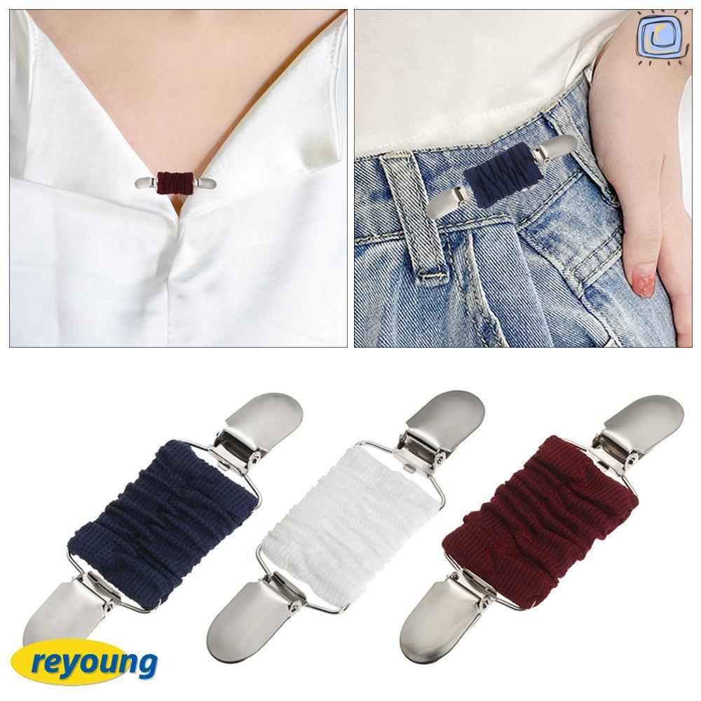 REYOUNG Fit Dress Cinch Clips Wine Red Dress Clip Back Cinch Multifunctional Clip คาร์ดิแกนคอปก