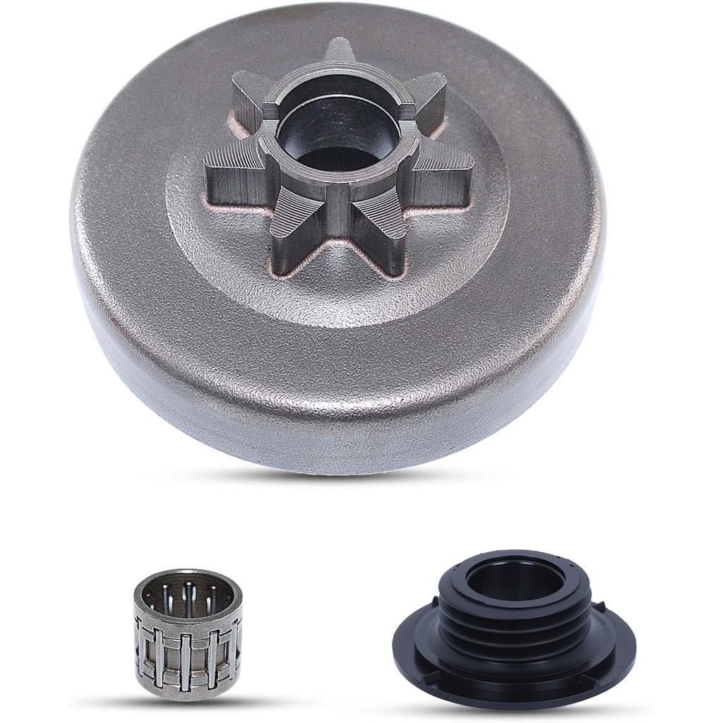 3/8 "-7 Spur Sprocket กลองชุดสําหรับ Husqvarna 455 460 Rancher 461 Jonssered CS2255 Redmax GZ550 Cha
