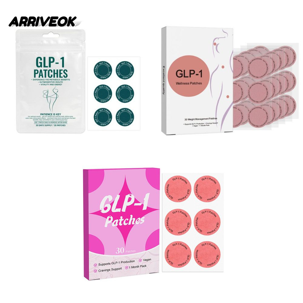 ARRIVEOK Body Care Patch, Gentle Moisturizing Skin GLP-1 Patch, Natural Rose Oil 30 Patch Healthy Su