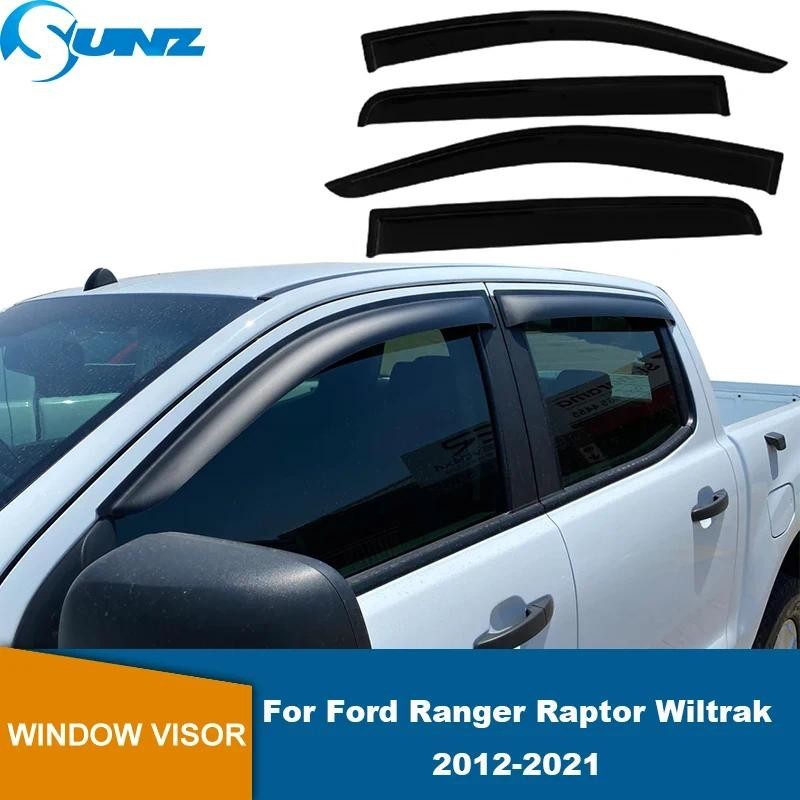 รถหน้าต่างVisorสําหรับFord Ranger Raptor Wiltrak T6 T7 T8 XL XLT PX PX2 PX3 2012 2013 2014 2015 2016