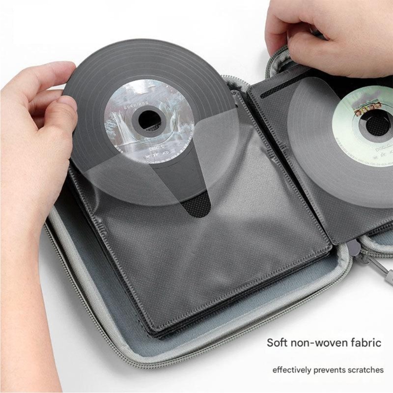 AMOONA CDs Case Bag Featuring Scratch Resistance Lining And Capacity Storage Solution สําหรับประเภทส