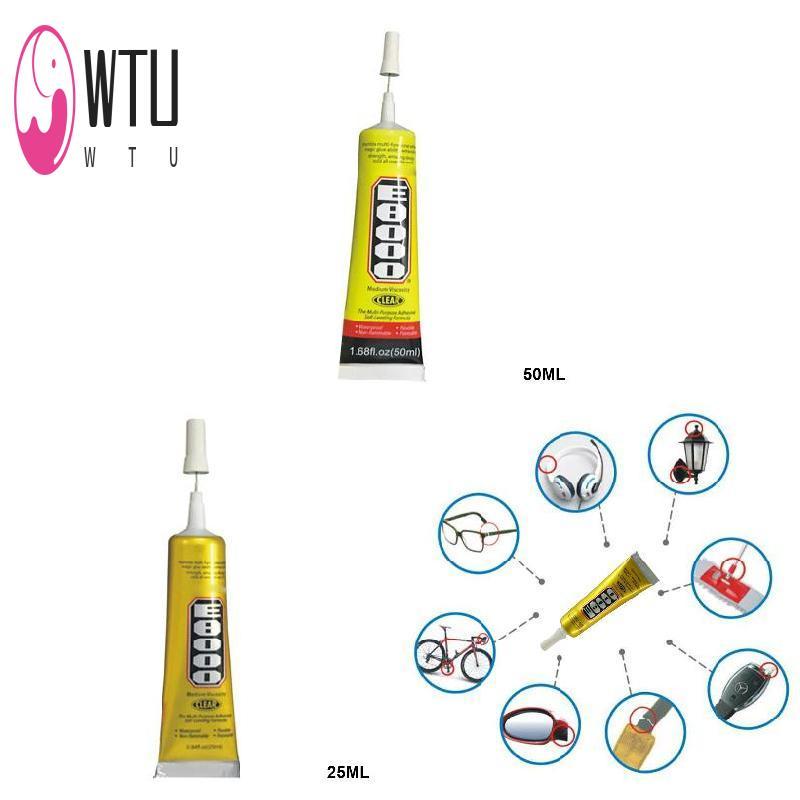 E8000 กาวซีลแลนท์กาวใสสําหรับเสื้อผ้าเพชรขอบโทรศัพท์ DIY