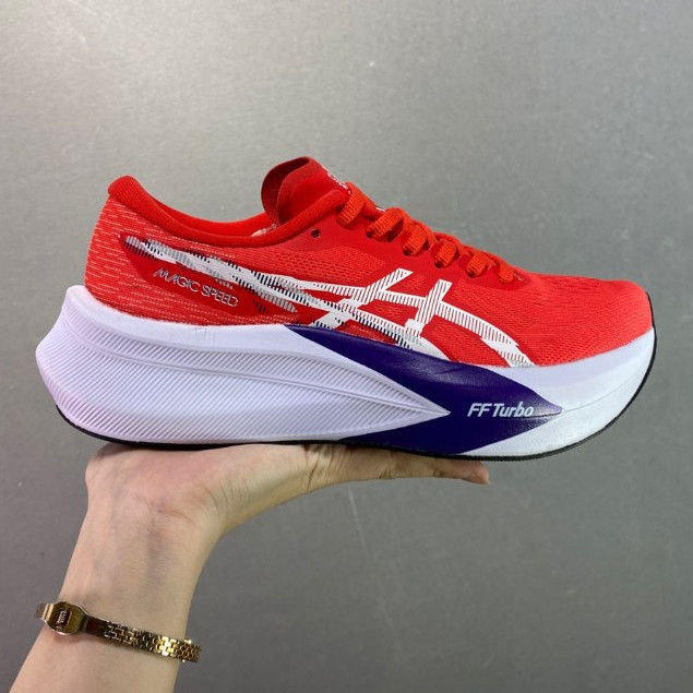 Asics Magic Speed 4 ผู้ชายและผู้หญิงกีฬารองเท้า Magic Speed 4 Shock Absorption รองเท้าวิ่ง 1012B676-