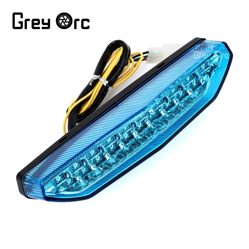 รถจักรยานยนต์แบบบูรณาการไฟท้าย LED ไฟเลี้ยวไฟท้ายสําหรับ KAWASAKI ZX-6R 636 2007-2008 ZG14 CONCORS 2