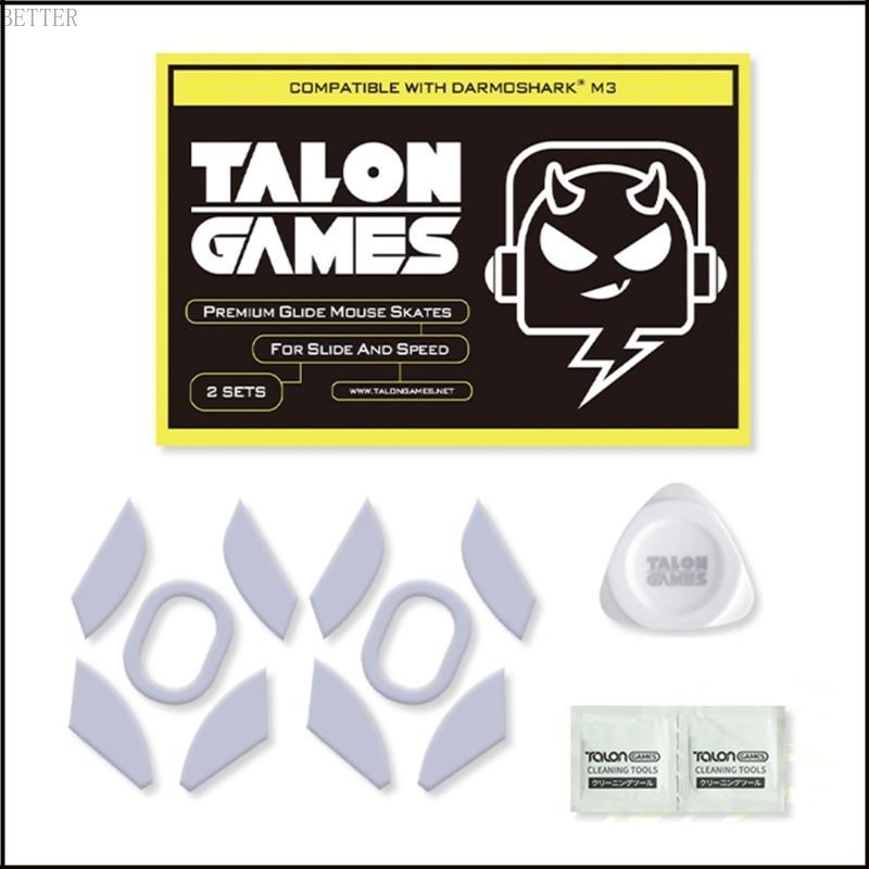 BETT สําหรับ Darmoshark M3 Gaming Mouse Skates เปลี่ยน Glides Feet Pad