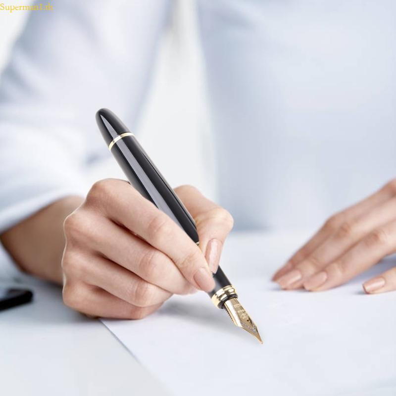 Best Jinhao X450 Black Medium Nib Gold Trim Fountain Pen