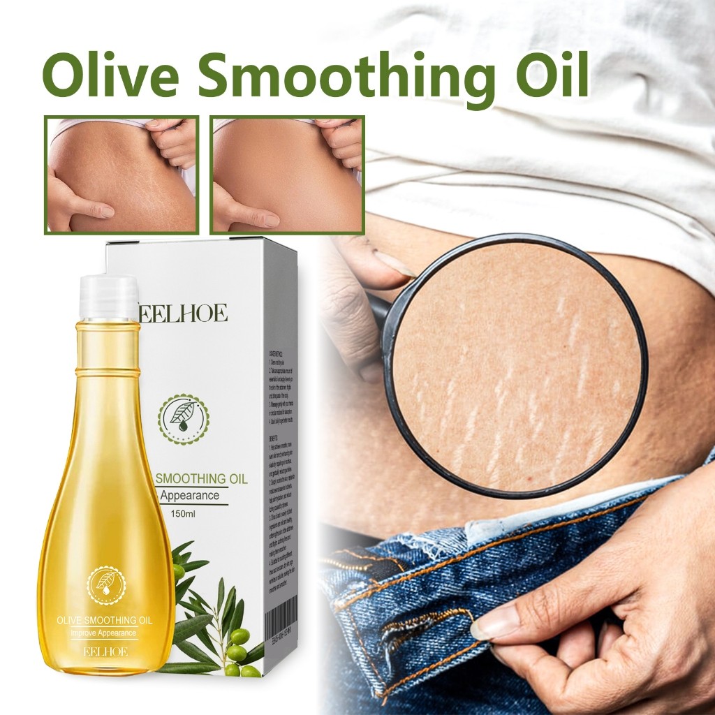 EELHOE  น้ำมันลดรอยแตก ขาแตกลาย น้ำมันนวดโอลีฟ Olive ลดรอยแตกลาย กระชับผิวให้เรียบเนียน ครีมทาท้องหลังคลอด ครีมท 120ml