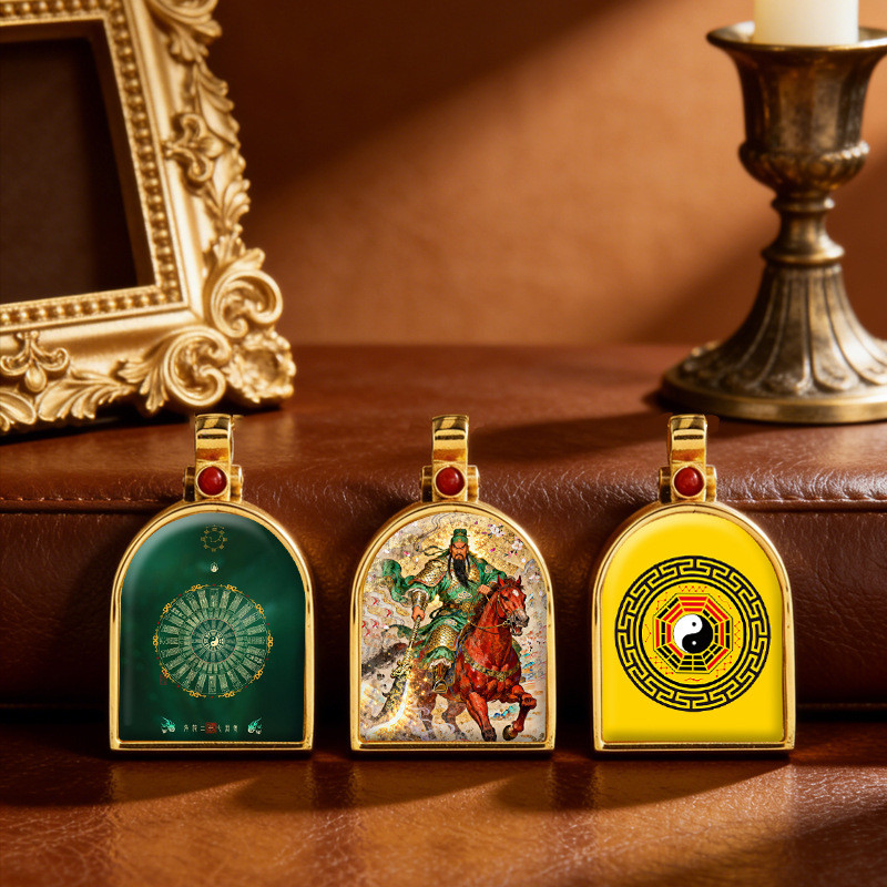 [จี้เหล็กไทเทเนียม Guan Gong] ลายลัทธิเต๋า ปรับแต่งได้ ของขวัญวัฒนธรรม zj06