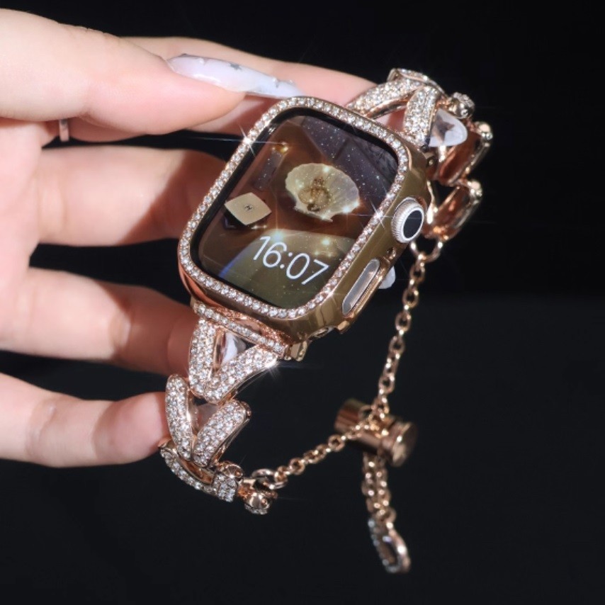 Bling Diamond Wheat Band For Huawei Watch Fit 4 Pro สาย Frame เคส Huawei Watch Fit 4 Case สาย Huawei