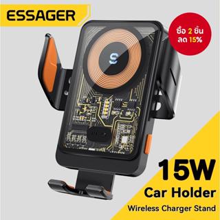 Essager 15W Wireless Charger ที่วางโทรศัพท์ในรถยนต์ปิดอัตโนม…