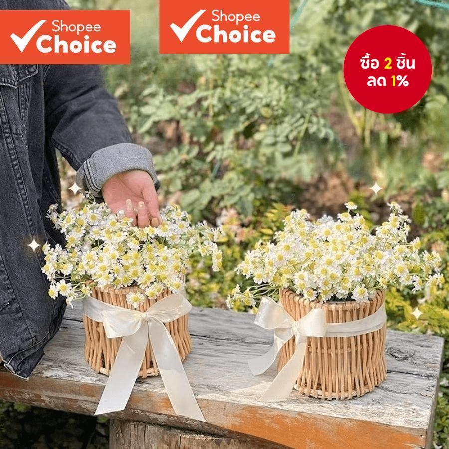 1พวงจําลองดอกคาโมไมล์ยุโรปสไตล์โต๊ะรับประทานอาหารเดซี่ดอกไม้ปลอมตกแต่งบ้านขนาดเล็กป่าดอกเบญจมาศ ออร์นา