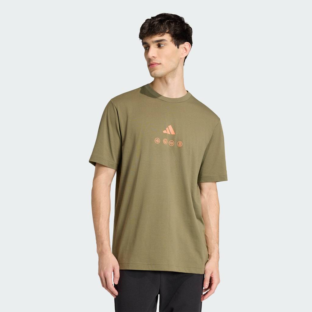 adidas ไลฟ์สไตล์ เสื้อยืดพิมพ์ลาย CLIMACOOL CITY TECH ILLUSTRATION ผู้ชาย สีเขียว JZ7517