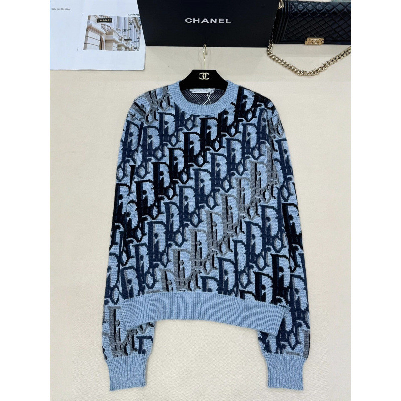 BF7L DI# 25Autumn and Winter New Knitted Sweater Cardigan Loose Fashion Classic Full Print Top