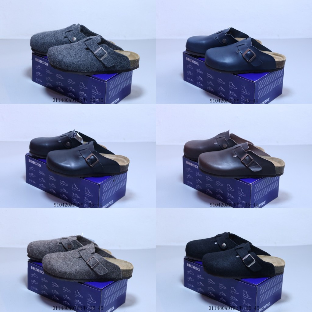 Berklin Stoke Boston รองเท้าแตะผู้ชายผู้หญิงของแท้หนังรองเท้าขี้เกียจครึ่งรองเท้าแตะ nfkz DQ6B