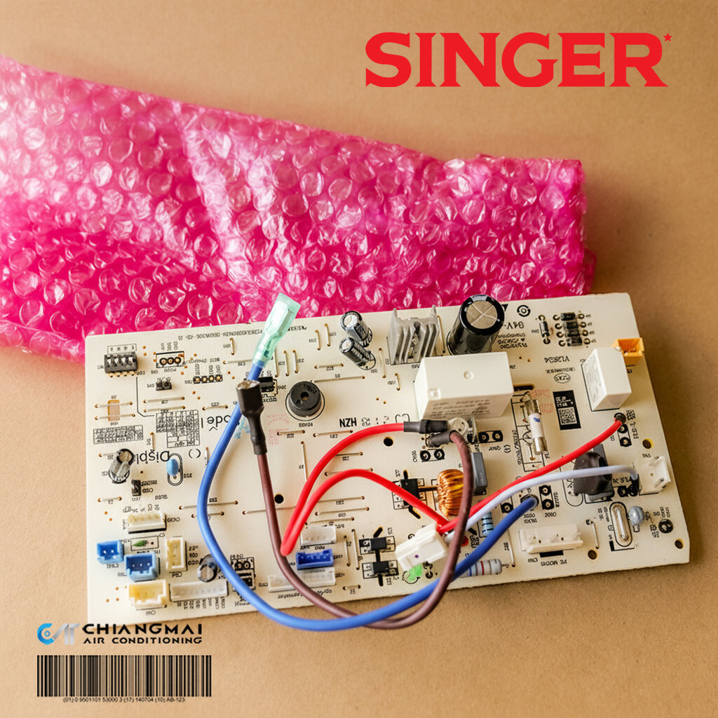 (612D) แผงวงจรแอร์ SINGER แผงบอร์ดแอร์ซิงเกอร์ บอร์ดคอยล์เย็น รุ่น WT-IVN12F, WT-IV13F อะไหล่แอร์ ของแท้ศูนย์
