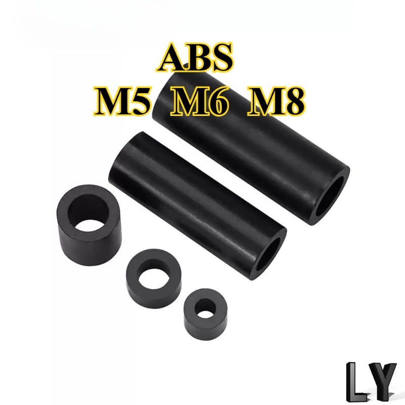 คอลัมน์ไนลอน ABS ฉนวนท่อไนลอนรอบกลวงแยกคอลัมน์พลาสติกกระบอกปลอกสนับสนุนคอลัมน์ M5/M6/M8[11LM-FC]