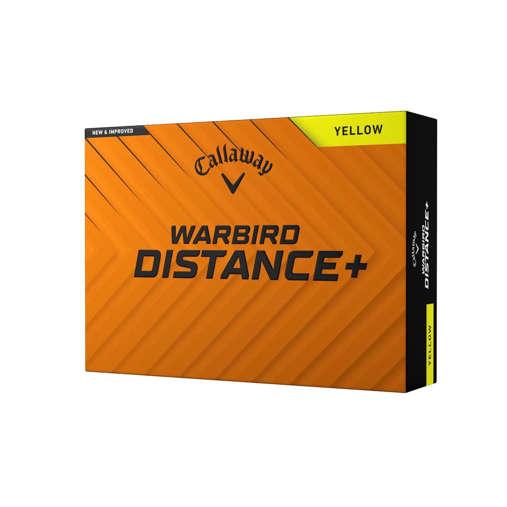 Callaway Warbird Distance Golf Balls - 1 Dozen (12 Pack) - 2-Piece Structure - Yellow/White Options