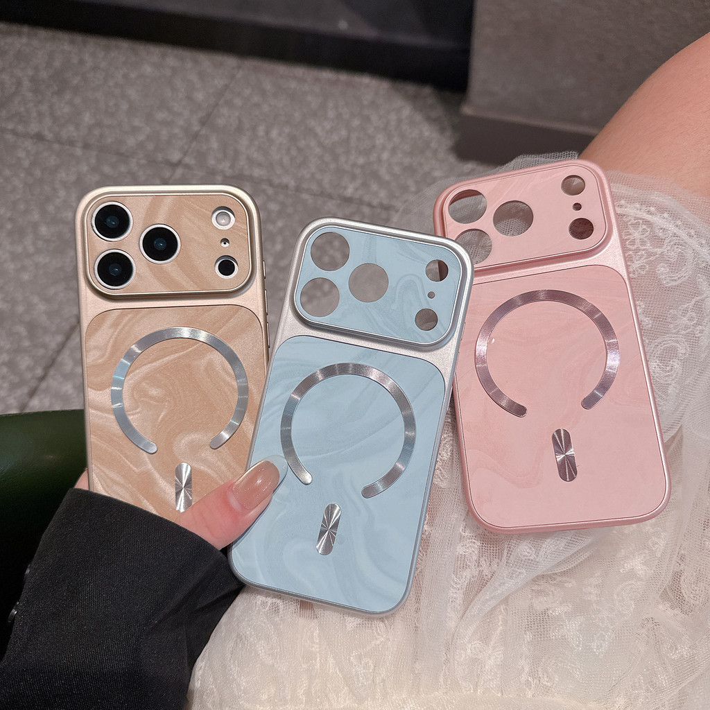 SLVK ระลอกน้ําเหมาะสําหรับ iphone17promax Apple 16 กันกระแทก 15PRO เคสโทรศัพท์พรีเมี่ยม 12 กํามะหยี่แม่เหล็ก