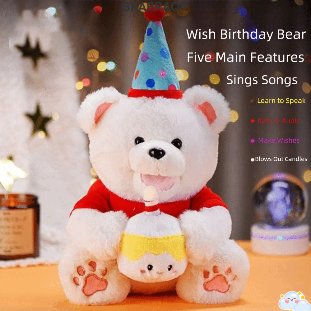 BRABRAA Interactive Huggy Cat,ตุ๊กตาไฟฟ้าที่สมจริง,ของเล่นอิเล็กทรอนิกส์จําลองการออกแบบฟังก์ชั่นแบบโ