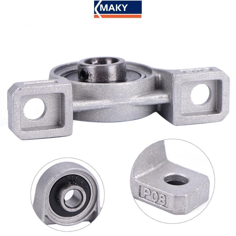 MAKY สังกะสีอัลลอยด์เส้นผ่านศูนย์กลาง 8 มม. Bore Ball Bearing หมอน Blo ติดตั้งสนับสนุน KP08 TH