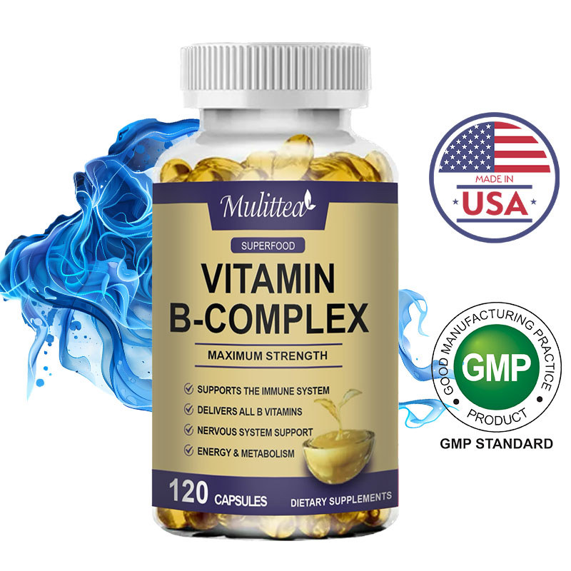 Mulittea Vitamin B Complex Capsules | ช่วยลดความเครียดและบำรุงระบบประสาท | 120 Capsules