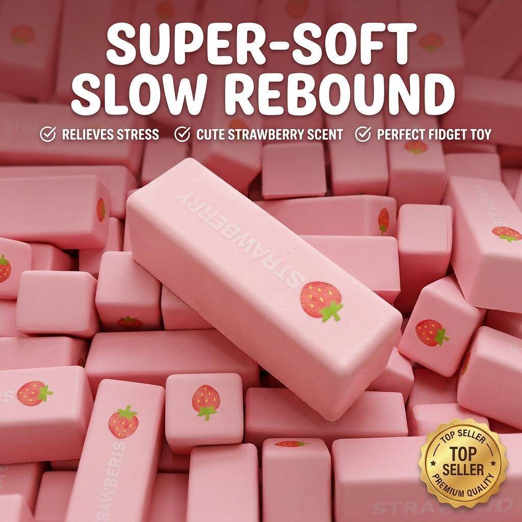 สตรอเบอร์รี่นม Stick Squishy ของเล่นนุ่มของเล่นที่สมบูรณ์แบบสําหรับ Play & Stress Relief Ldeal ของขวัญสําหรับของขวัญวันเกิดโอกาสทั้งหมด