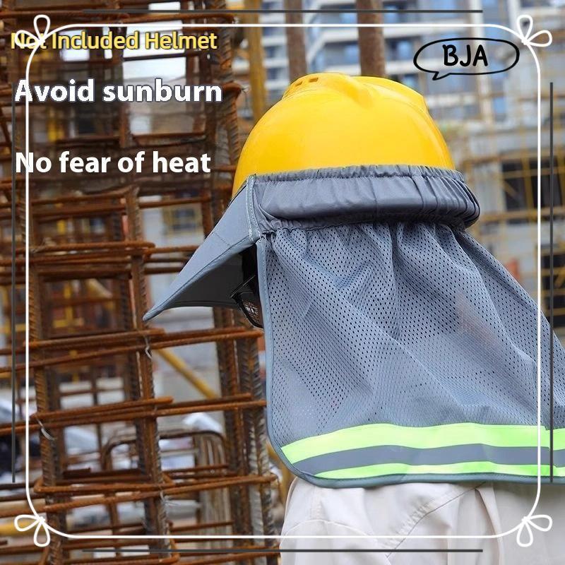 BJA ฤดูร้อน Sun Shade ความปลอดภัย Hard หมวก Ne Shield หมวกกันน็อกสะท้อนแสงหมวก Brim ฝาครอบสะท้อนแสงสําหรับงานก่อสร้าง BJA