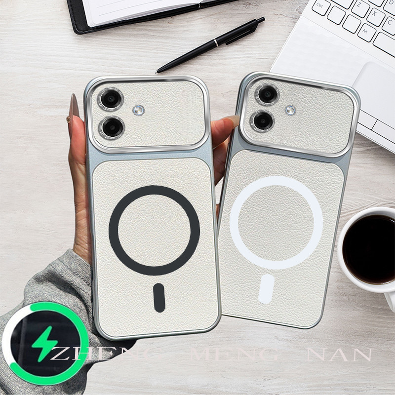เหมาะสําหรับ Samsung A06 Samsung A07 หนังใหม่แหวนแม่เหล็กซิลิโคน TPU เคสโทรศัพท์แบบนิ่ม 0054