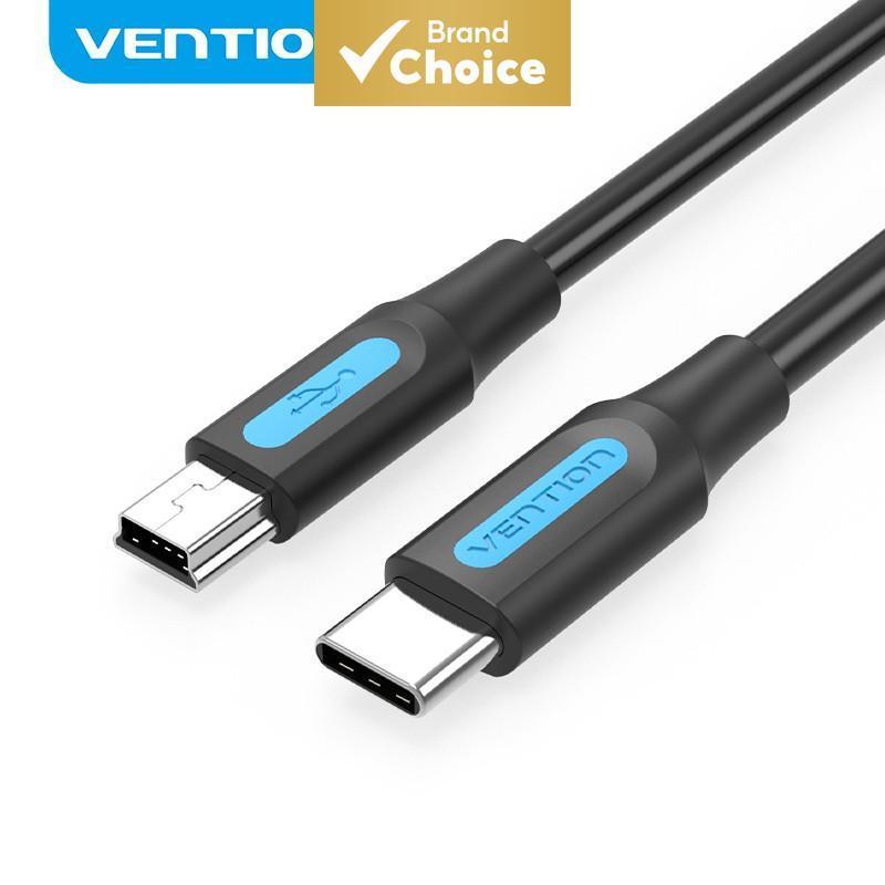 สาย Vention USB C to Mini B สําหรับเชื่อมต่อโทรศัพท์ แล็ปท็อป กล้อง DV เครื่องบันทึกในรถยนต์ จาก Mini B ไป Type C
