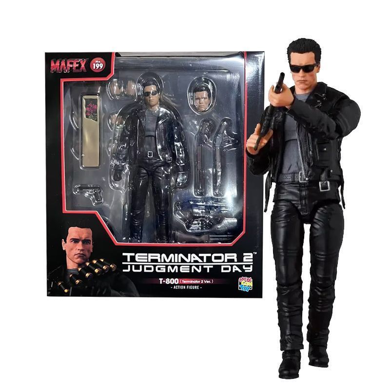 Mafex199 Terminator T800 Arnold Schwarzinger สถานีตํารวจที่สามารถเคลื่อนย้ายตุ๊กตาแบรนด์ใหม่