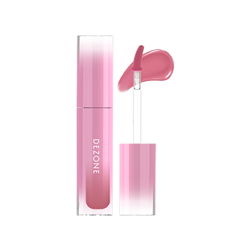 DEZONE Misty Water Lip Glaze Matte Nude Lipstick ติดทนนาน Non-transfer Lip Glaze