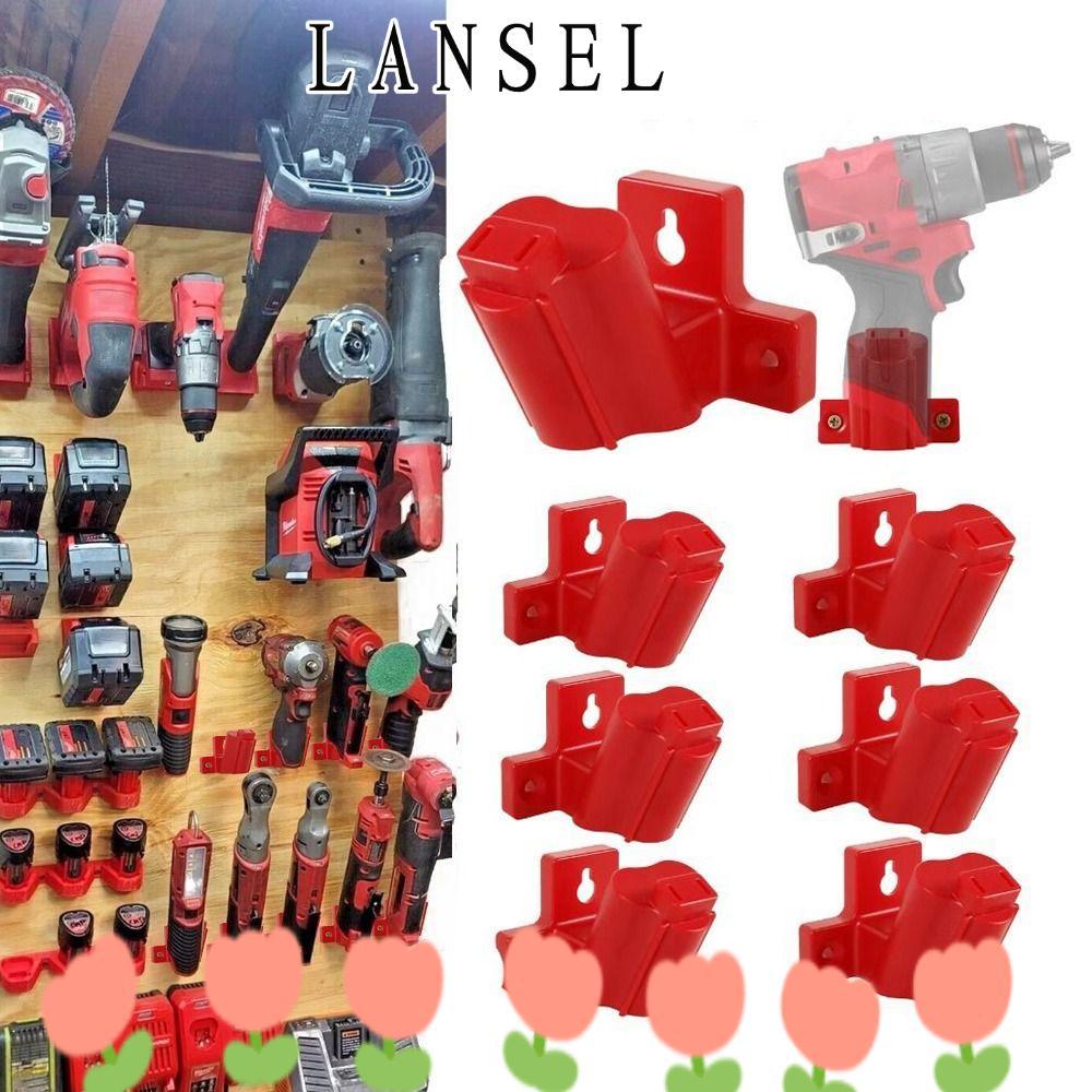 LANSEL1 Power Tool Battery Holder, Tool Storage Rack ABS Battery Mount Holder, Durable Wall Mount To