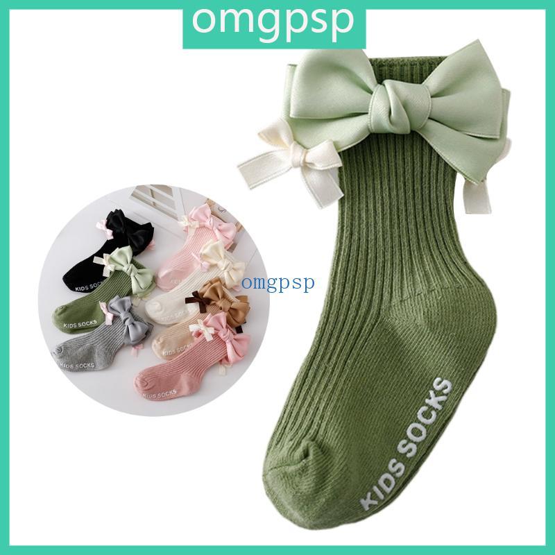 Infant Girl KneeHigh Socks Kids Ribbon Bowknot Socks Fashion Breathable Socks