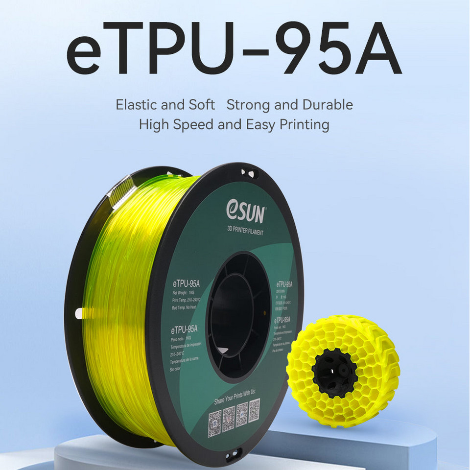 TPU eSun Filament 1.75 mm 1 KG เส้นวัสดุการพิมพ์หยืดหยุ่น