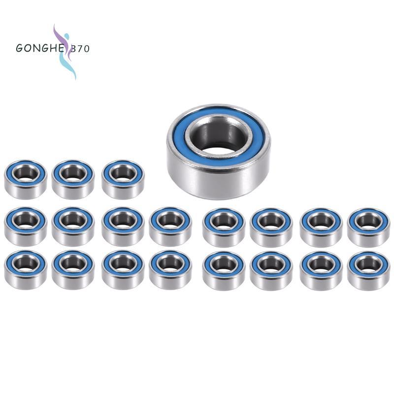 [gonghe370]20PCS MR105- 5X10X4mm Ball Bearing Steel Double-Shielded Miniature Ball Bearings, Blue