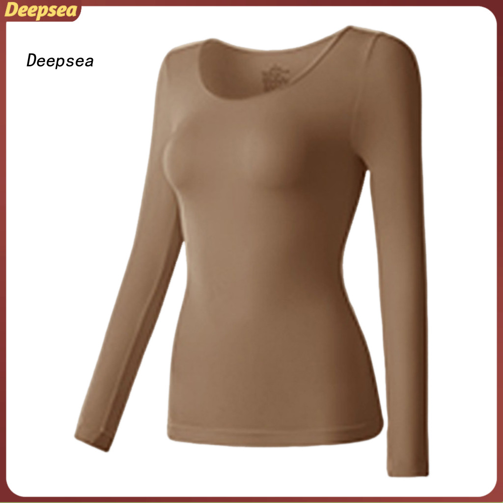 DPA สบายผู้หญิงชุดชั้นในความร้อนยืดหยุ่นสูงชุดชั้นในความร้อนผู้หญิงs ความร้อนแขนยาว Top – Slim Fit ร