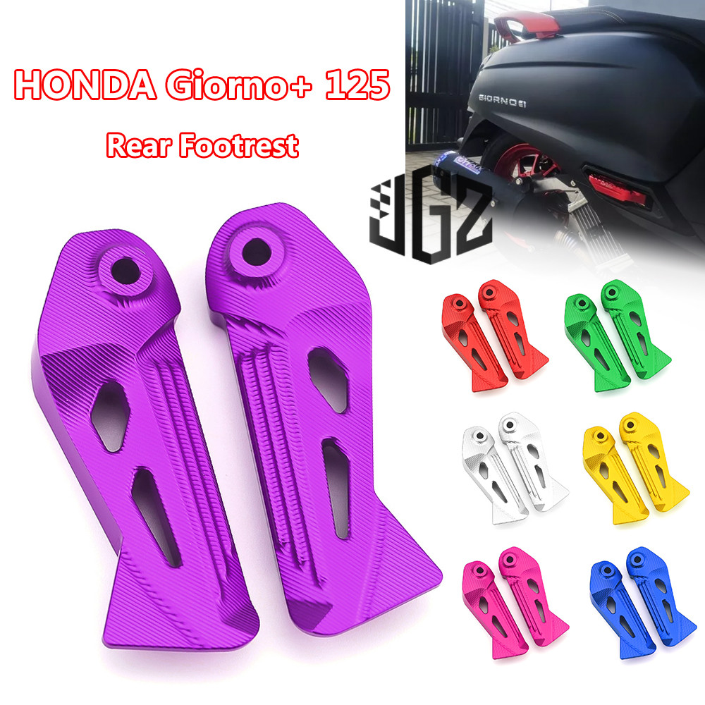 สําหรับHonda Giorno + Giorno125 Footpegรถจักรยานยนต์CNCด้านหลังเท้าเหยียบCNCผู้โดยสารเท้าเหยียบ