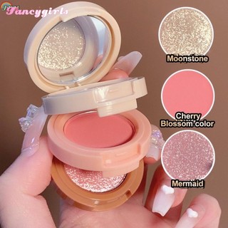 3 in 1 Matte Highlighter Blush Palette Pearly Blush Shiny Eyeshadow Multifunctional Face Blush