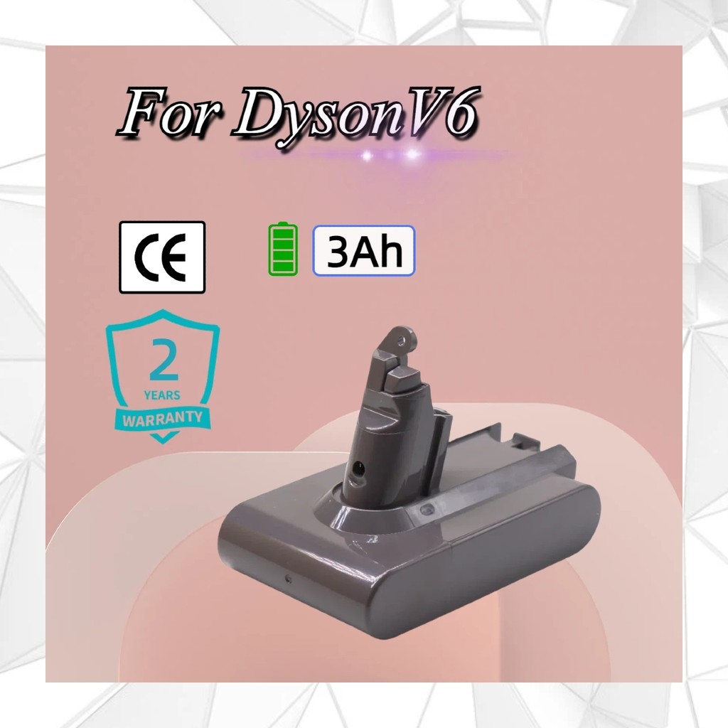 แบตเตอรี่ Dyson V7 V8 21.6V 3000mAh รับประกัน 2 ปี