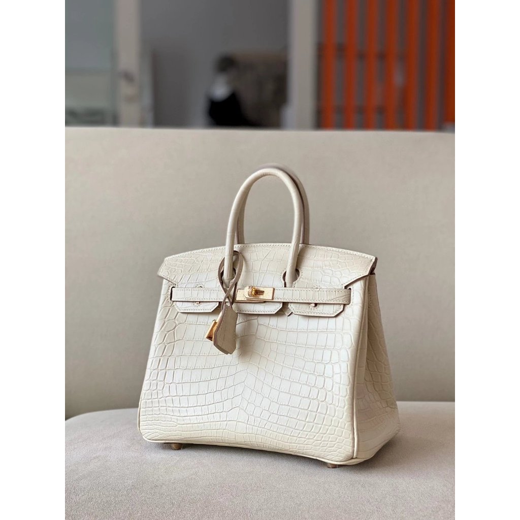 1: 1 Original Label AAA+BinKin25 Nile Crocodile Matte Handbag Soft Wear-Resistant