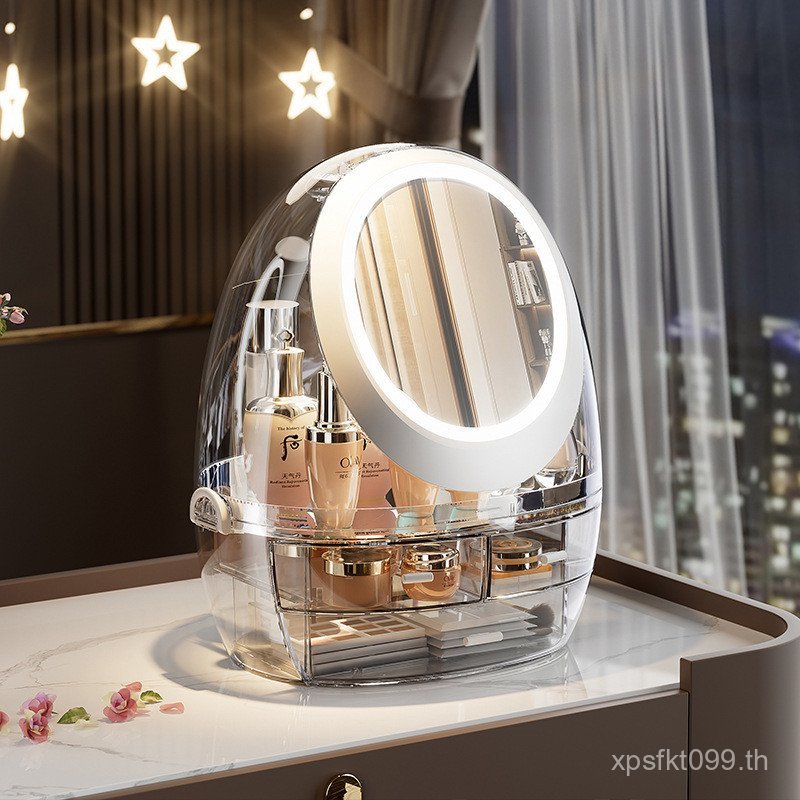 High-End เดสก์ท็อปป้องกันฝุ่น 2025 Skin Care กล่องเก็บผลิตภัณฑ์สไตล์ใหม่อายแชโดว์ Dresser ลิปสติกเคร