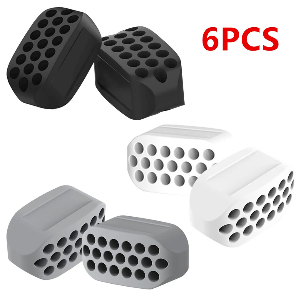 6 ชิ้น Jaw Exerciser สําหรับผู้ชายและผู้หญิงซิลิโคนเม็ด Jaw Exerciser Gum Bpa ฟรี Jawline Trainer & 