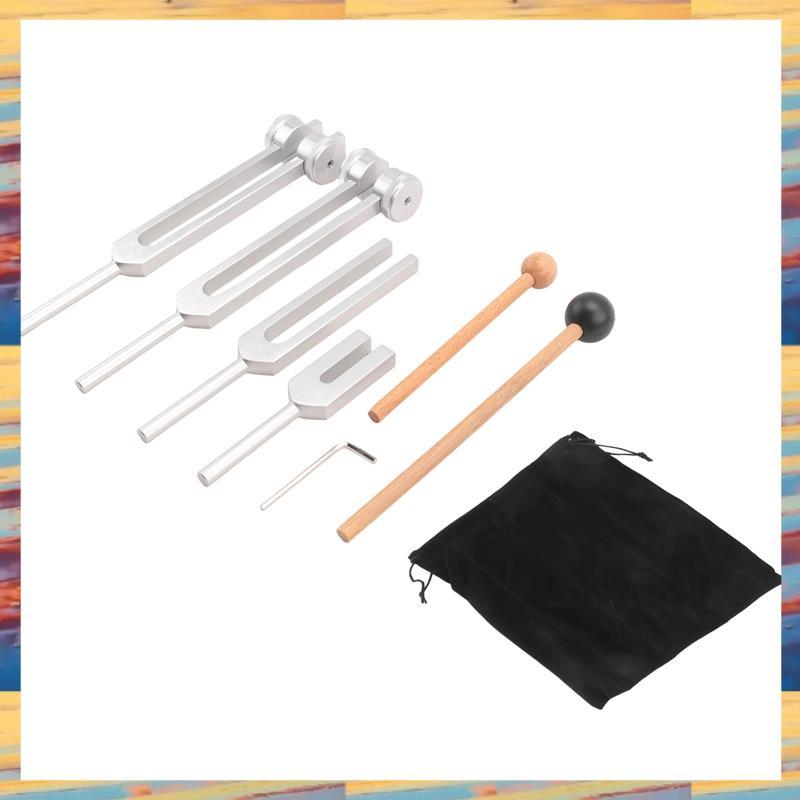 [LMQN] ชุดส้อมปรับแต่ง 4 ชิ้น(128Hz, 136.1Hz, MI 528Hz, 4096Hz),สําหรับ Healing Chakra,Sound Therapy