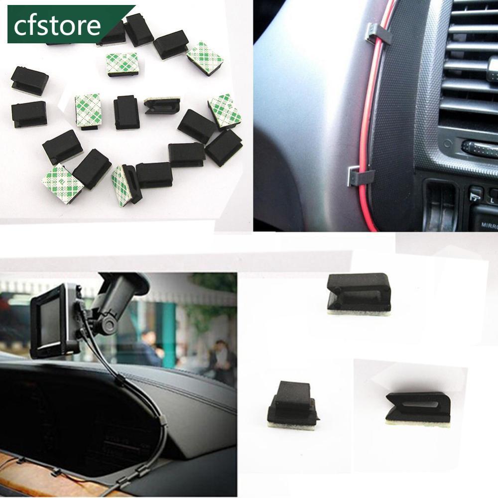 CSE 20 ชิ้นสายไฟรถยนต์คลิปคงที่ข้อมูลสายไฟ Tie Cable Mount Self-กาว