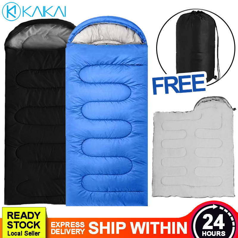 HILKER HAVEN กันน้ํากระเป๋าเดินทางเดินป่าถุงนอนแบบพกพากลางแจ้งผ้าห่มที่นอน Beg Tidur 睡袋