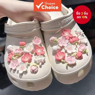 10 ชิ้น Charms ชุด Cherry & Peach Blossom DIY ปุ่มอุปกรณ์เสร…