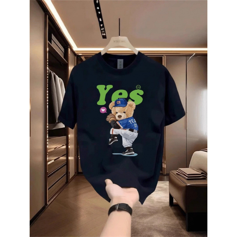 เกาหลีเกาหลี2026เสื้อยืดผ้าฝ้ายแท้High-End Streetสวมใส่ชายฤดูร้อนเสื้อยืดHigh-Endเสื้อยืดแขนสั้นผู้ช