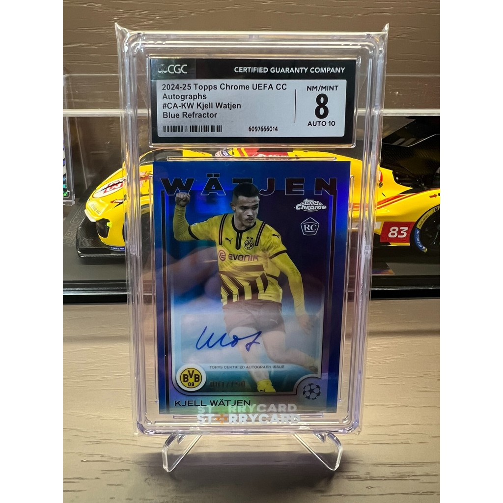 ((ขนส่งอากาศด่วน) CGC 8 & 10 Points 2024-25 Topps Chrome Kjell Watjen RC Rookie Witt Extended Signat