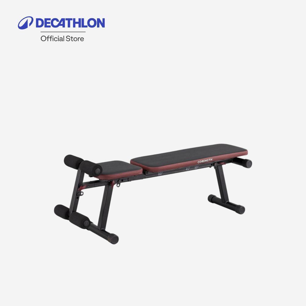 Decathlon Fold-Down Incline Weights Bench With Leg Bar ม้านั่งฝึกเวทเทรนนิ่งปรับ