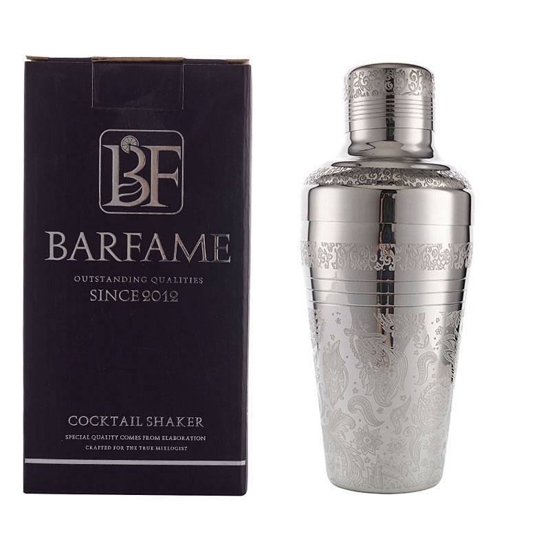 Stainless Steel Bartending Tool Three-Piece Cocktail Cocktail Set Three-Section Engraved Shaker Thic